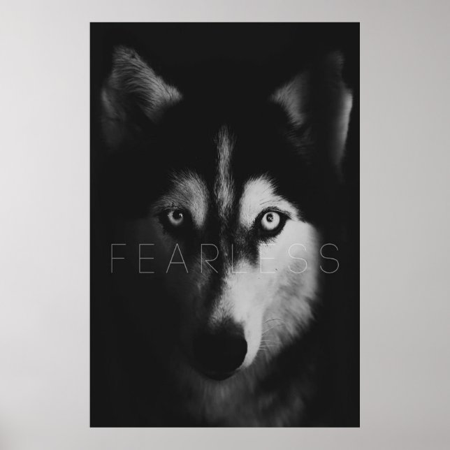 Wolves Fearless Printable Wall Art Poster (Front)