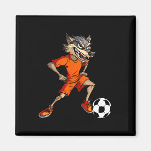 Wolves Football Footballer Wolf Magnet