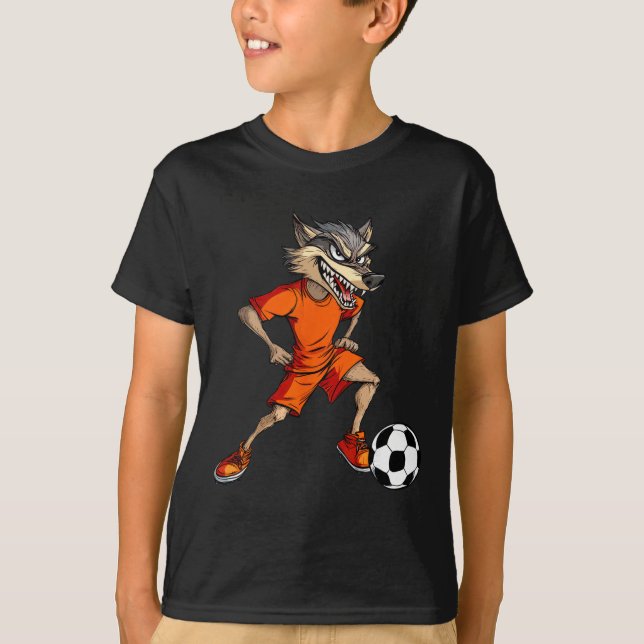Wolves Footll Footller Wolf  T-Shirt (Front)