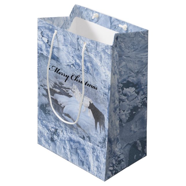 Wolves Gift Bag - Medium, Matte (Front Angled)