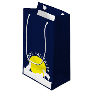 Wolves in Moonlight, Happy Halloween Small Gift Ba Small Gift Bag