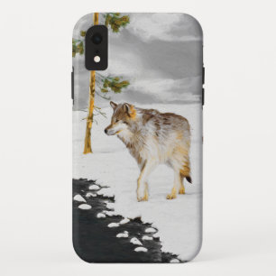 Wolves in Snow Painting - Original Wildlife Art Case-Mate iPhone Case