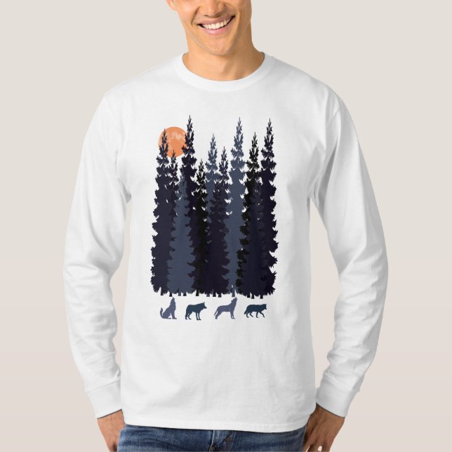 wolves in the jungle T-Shirt (Front)