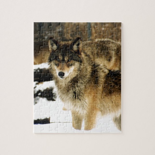 Wolves in The Snow Jigsaw Puzzle (Vertical)