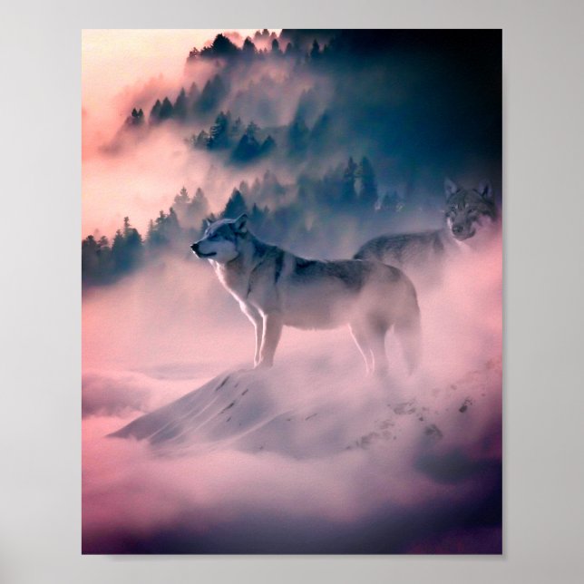 wolves in the sunrise poster (Front)