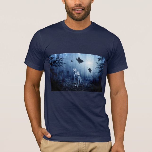 wolves in the woods T-shirt (Front)