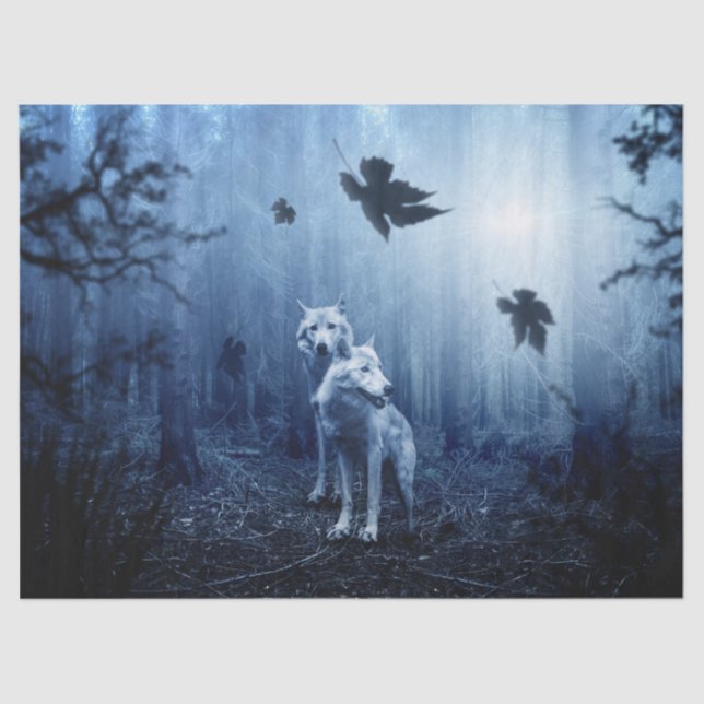 wolves in the woods tissue paper (Front)