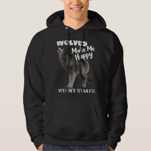 Wolves Make Me Happy You Not So Much Wolf Raglan Hoodie