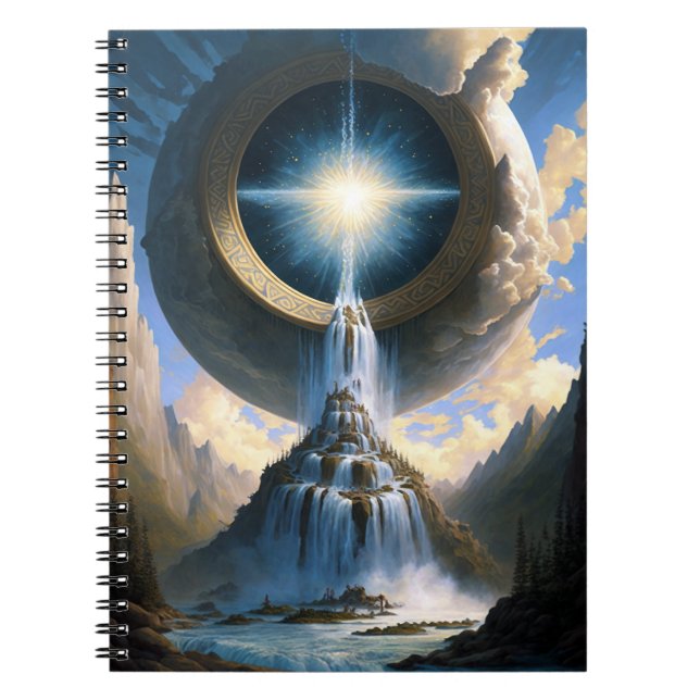 Wolves Mountain Visionary Fantasy Art Notebook (Front)