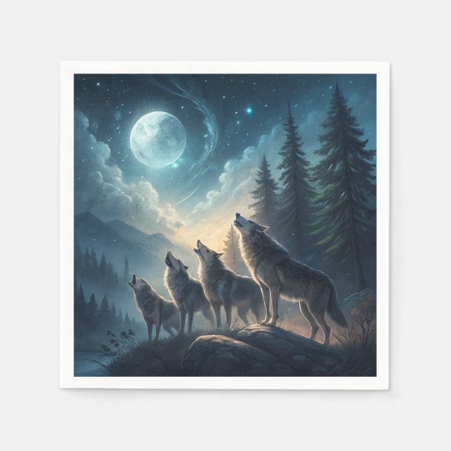 Wolves Napkin (Front)