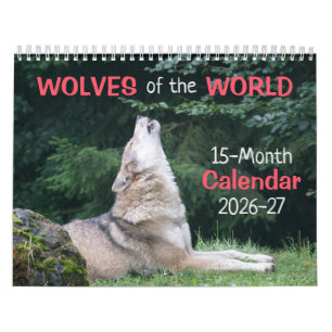 Wolves of the World 15 Mo. Calendar 2025-26