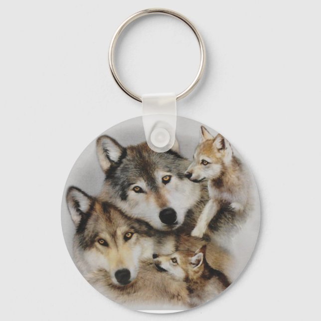 wolves pack key ring (Front)