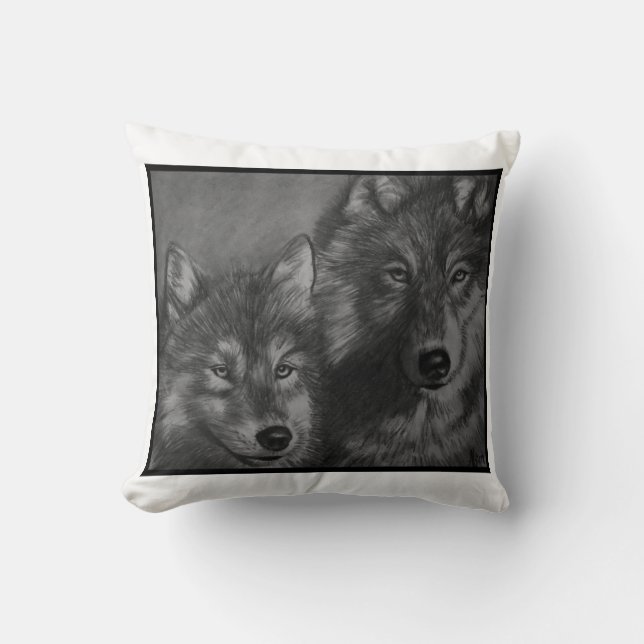 Wolves Pillow (Front)
