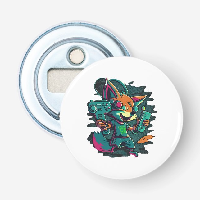 Wolves play games bottle opener (Front)