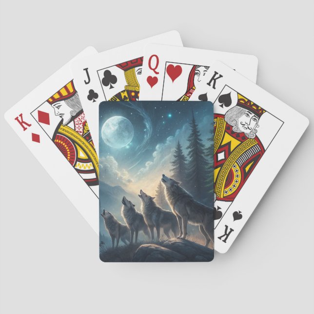 Wolves Playing Cards (Back)