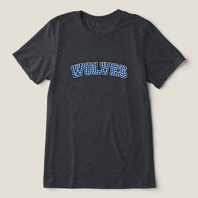 Wolves Polka Dot  Tri-Blend Shirt (Design Front)