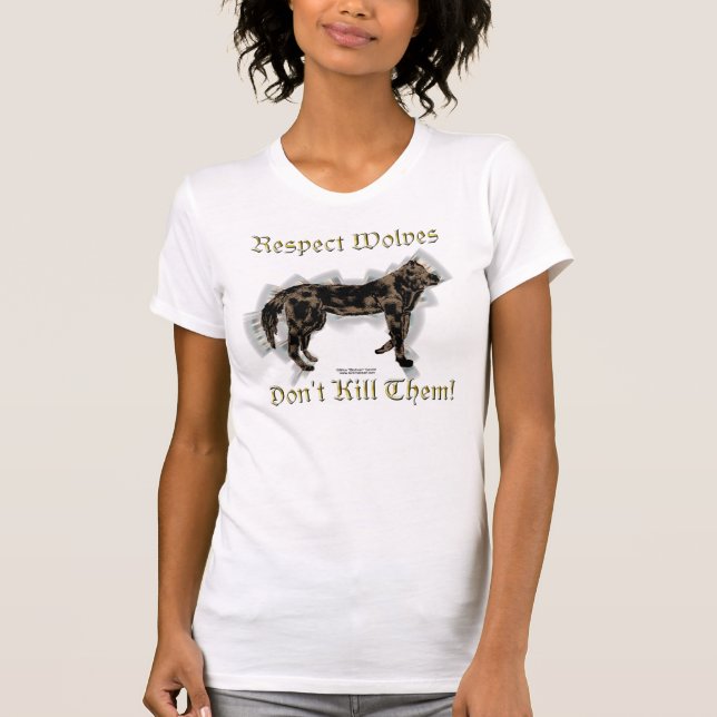 Wolves Respect Ladies Petite Shirt (Front)