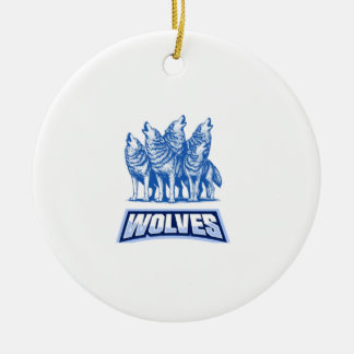 Wolves Throw Pillow  Ceramic Tree Decoration