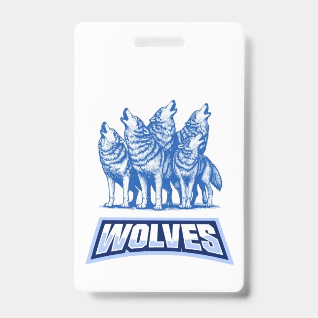 Wolves Throw Pillow  ID Badge (Front)