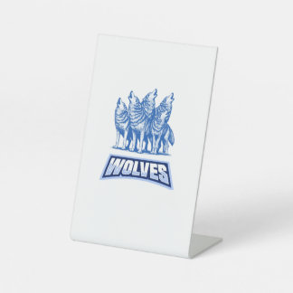 Wolves Throw Pillow  Pedestal Sign