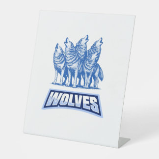 Wolves Throw Pillow Pedestal Sign