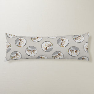Wolves Winter Snow Painting Original Wildlife Art Body Cushion