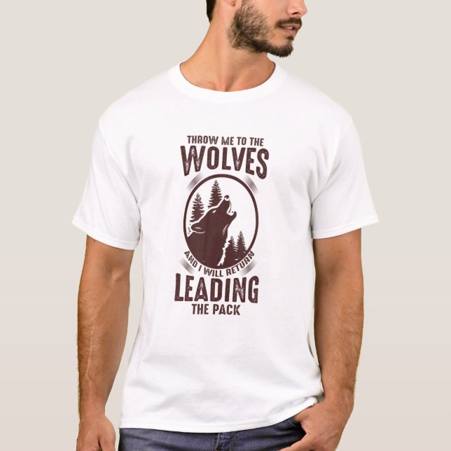 Wolves Wolf Pack Dog Canine Territory Pack Hunter T-Shirt (Front)