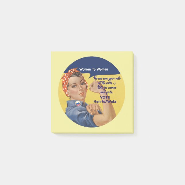 Woman2Woman Post-it Notes | Rosie the Riveter (Front)
