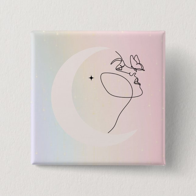 Woman 15 Cm Square Badge (Front)