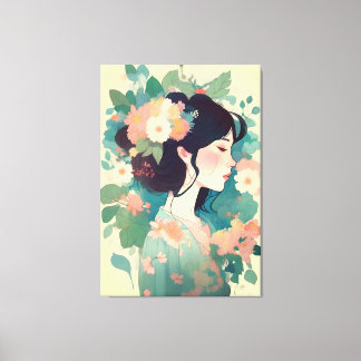 Woman abstract canvas print