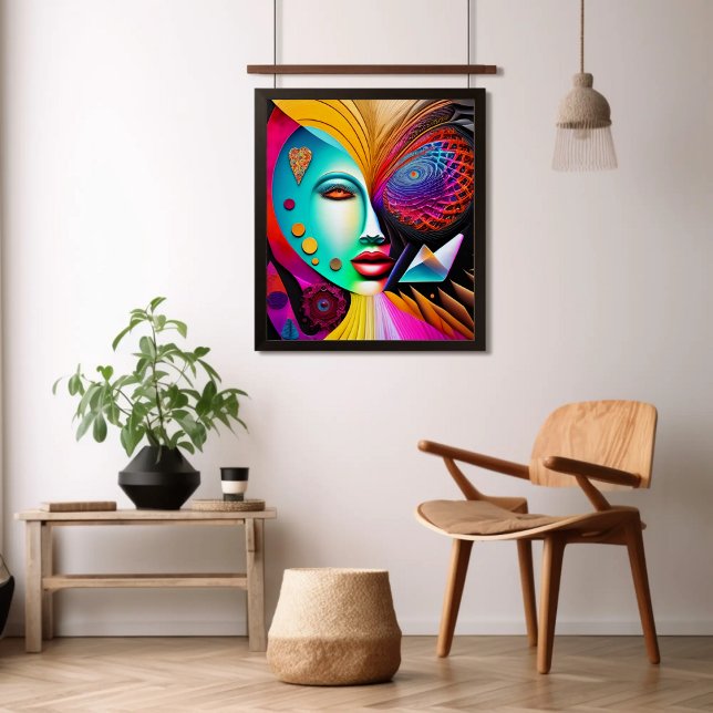 Woman Abstract Spiral Ai Art Poster (Creator Uploaded)