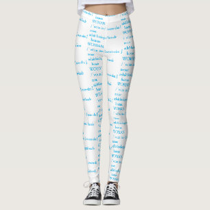 Woman: adult biological female human leggings