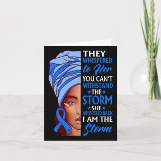 Woman Afro I Am The Storm Ataxia Awareness Ribbon  Card