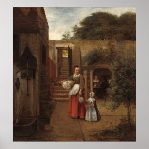 Woman and Child - Pieter de Hooch Fine Art Poster