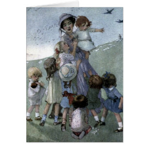 Woman and Children in a Meadow,