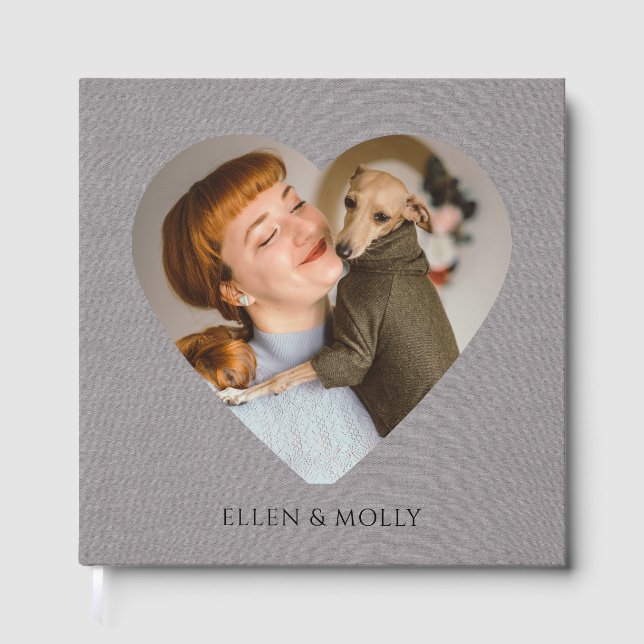 Woman And Dog Photo Album Book (Front)