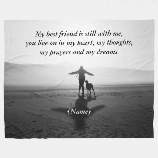 Woman and Dog - The Only Ones in the World Fleece Blanket