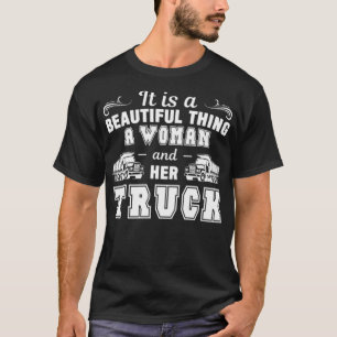 Woman And Her Truck Driver funny meditation T-Shirt