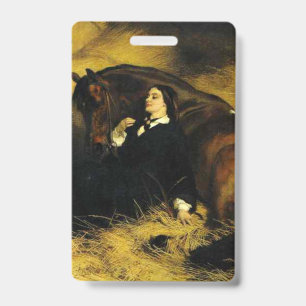 Woman and Horse ID Badge