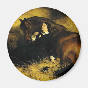 Woman and Horse Magnet