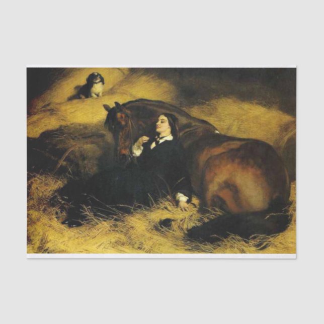 Woman and Horse Tissue Paper (Front)