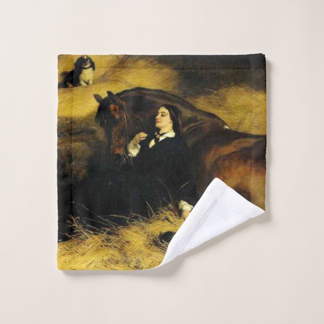 Woman and Horse Wash Cloth (Wash Cloth)