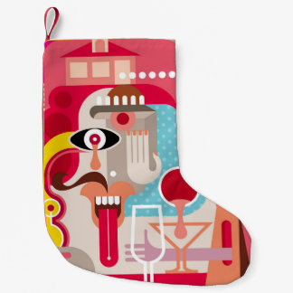 Woman and man illustration. Modern fine art. art,a Small Christmas Stocking