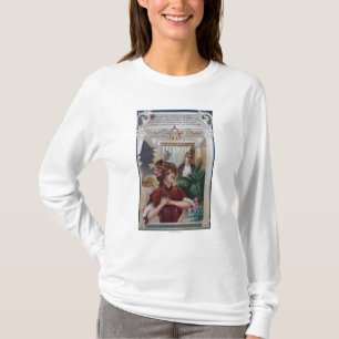 Woman and Man Pillars on Sides T-Shirt