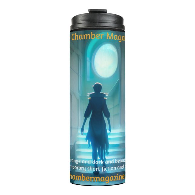 Woman and moon--The Chamber Magazine Thermal Tumbler (Front)