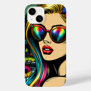 Woman and Parrot in the Park Pop Art Case-Mate iPhone 14 Case