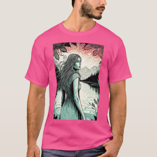 Woman and the Lake Psychedelic Shirt