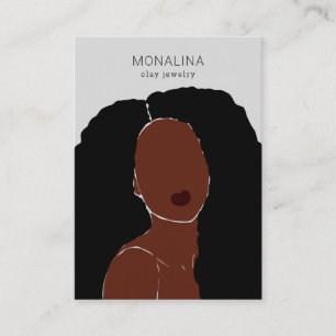 Woman Art African Earring Jewellery Display  Business Card