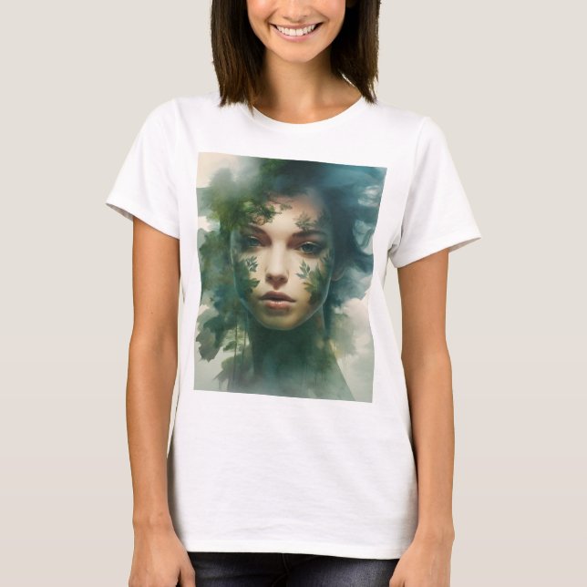 Woman art double exposure T-Shirt (Front)