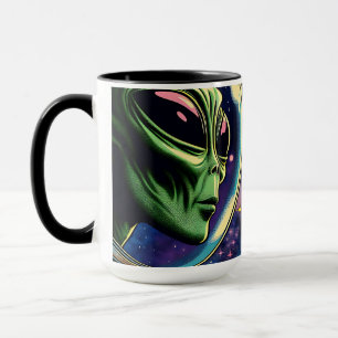 Woman Astronaut Meets Extraterrestrial Alien Mug